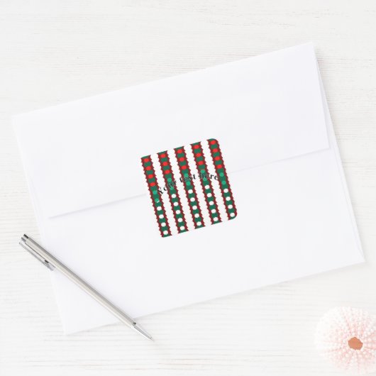 Holiday Postcard スクエアシール (封筒)