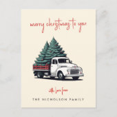 Holiday Postcard | Christmas Tree Delivery Truck シーズンポストカード (正面)