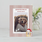 Holiday Pun Watercolor Golden Retriever Foil Card 箔シーズンカード (立ち正面)