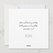 Holiday Purple Christmas Trees Greeting Gold  シーズンカード (裏面)