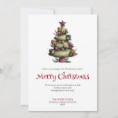 Holiday quirky Christmas tree greeting card シーズンカード (正面)