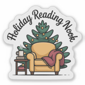 Holiday Reading Nook Cozy Christmas シール