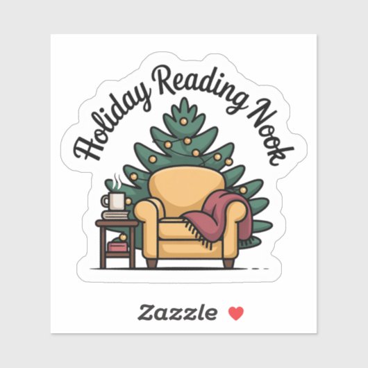 Holiday Reading Nook Cozy Christmas シール (シート)