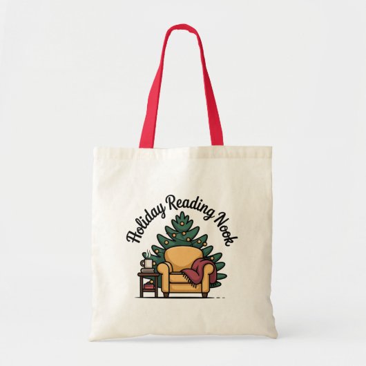 Holiday Reading Nook Library Carryall トートバッグ (正面)