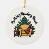 Holiday Reading Nook Tree Keepsake セラミックオーナメント (正面)