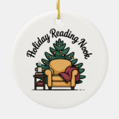 Holiday Reading Nook Tree Keepsake セラミックオーナメント (裏面)