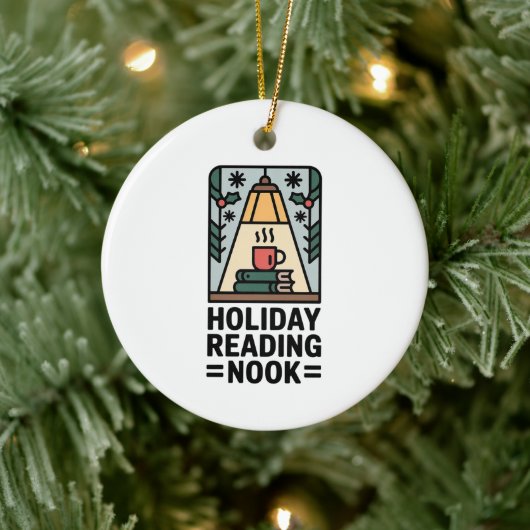 Holiday Reading Nook Tree Keepsake セラミックオーナメント (ツリー)