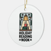 Holiday Reading Nook Tree Keepsake セラミックオーナメント (左)