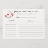 Holiday Recipe Card – Seasonal Kitchen Stationery 案内状 (正面)