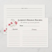 Holiday Recipe Card – Seasonal Kitchen Stationery 案内状 (正面/裏面)