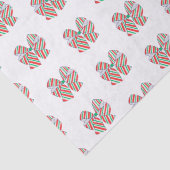 Holiday Red and Green Striped Bows 薄葉紙 (詳細)