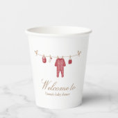 Holiday Red Baby Boy Shower Cups 紙コップ (正面)