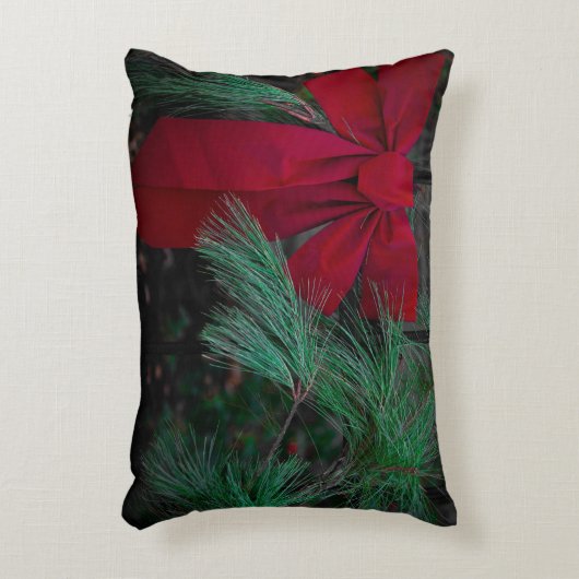 Holiday Red Bow アクセントクッション (正面(垂直))