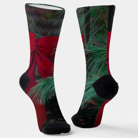 Holiday Red Bow ソックス (傾斜あり)