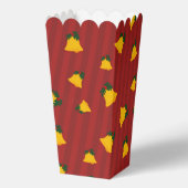 Holiday Red Gold Stripe Bells Christmas フェイバーボックス (裏面)