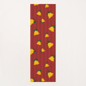 Holiday Red Gold Stripe Bells Christmas ヨガマット (正面)