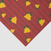 Holiday Red Gold Stripe Bells Christmas 薄葉紙 (詳細)