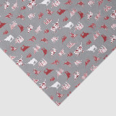 Holiday Red Patterned Longhorns Pattern 薄葉紙 (詳細)