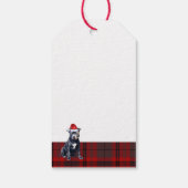 Holiday Red Plaid Bluenose Pit Dog Lover Christmas ギフトタグ (裏面)