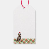 Holiday Red Plaid GWP Pointer Dog Lover Christmas ギフトタグ (裏面)