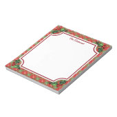 Holiday Restaurant Red Plaid ノートパッド (回転)