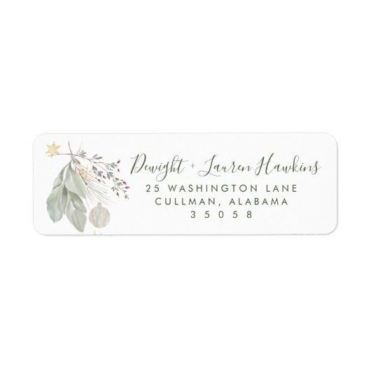 Holiday | Return Address Label ラベル (正面)