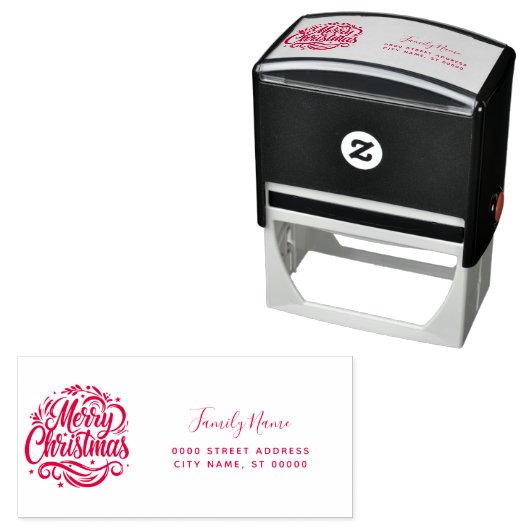Holiday Return Address Self-inking Stamp セルフインキングスタンプ (インサイチュ)