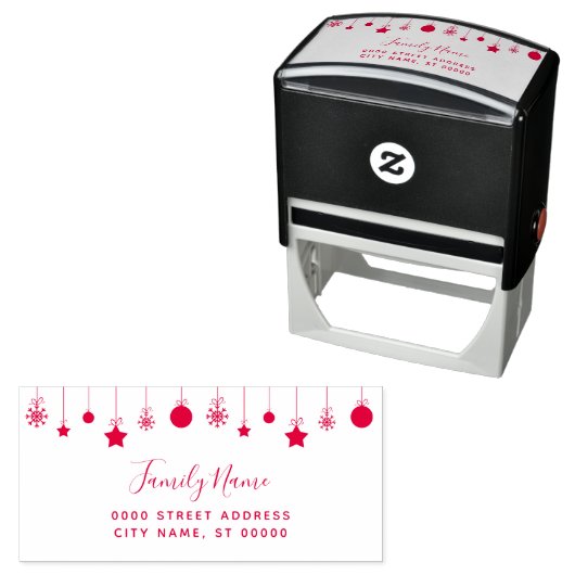 Holiday Return Address Self-inking Stamp セルフインキングスタンプ (インサイチュ)