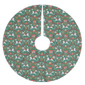 Holiday rocking horses Green Tree Skirt ブラッシュドポリエステルツリースカート (正面)