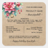 Holiday Rustic Texas Cottage Law Food label   スクエアシール (正面)