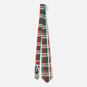 Holiday Saint Bernard Dog Plaid Christmas ネクタイ (裏面)