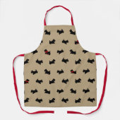 Holiday Scottish Terrier Apron エプロン (正面)