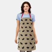 Holiday Scottish Terrier Apron エプロン (着用した状態)