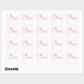 Holiday Script Merry Christmas Sticker Labels スクエアシール (シート)