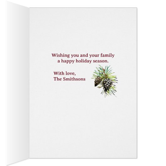 Holiday season squirrel card (内側 (右))