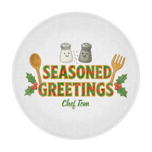 Holiday Seasoned Greetings カッティングボード (正面)