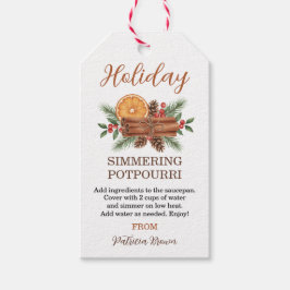 Holiday Simmering Potpourri Personalized ギフトタグ