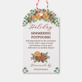 Holiday Simmering Potpourri Recipe  ギフトタグ