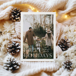 Holiday Simplicity Photo Holiday Card シーズンカード