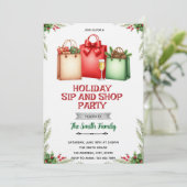 Holiday Sip and Shop Invitation 招待状 (スタンド正面)