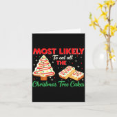 Holiday Snack, Most Likely To Eat All Christmas Tr カード (黄色い花)