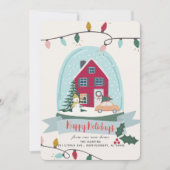 Holiday Snow Globeの写真を移動するお知らせ シーズンカード (正面)