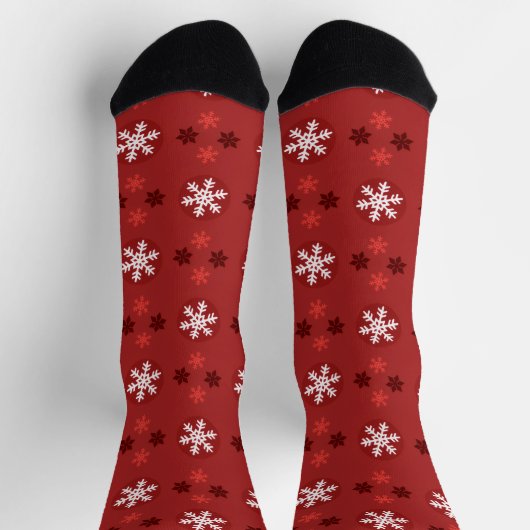 Holiday Snowflake Pattern Socks ソックス (上部)