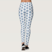 Holiday Snowflake Plaid Pattern Blue Leggings レギンス (裏面)