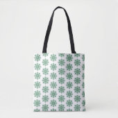 Holiday Snowflake Plaid Pattern Green トートバッグ (正面)