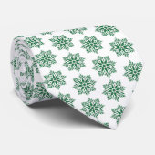 Holiday Snowflake Plaid Pattern Green Neck Tie ネクタイ (ロール)