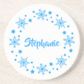 Holiday Snowflake Wreath コースター (正面)