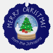 Holiday Snowglobe オーナメントカード (裏面)