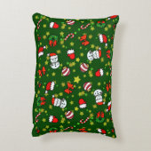 Holiday Snowman アクセントクッション (裏面(縦))