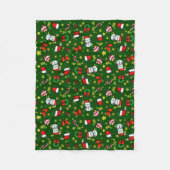 Holiday Snowman フリースブランケット (正面)